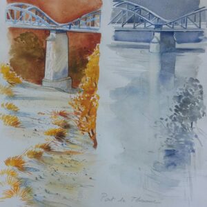 Eté-Hiver sur la Cèze - Format 29,7 x 21 encadré