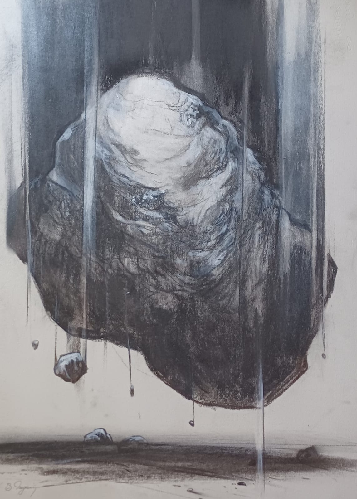 Le roc tombé – Format 80 x 55