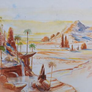 Oasis dans un désert - Format 29,7 x 21