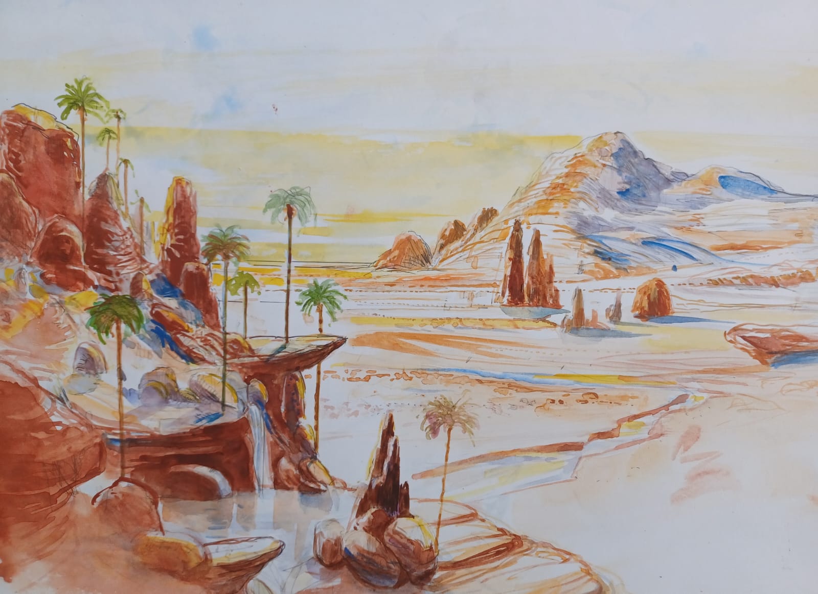 Oasis dans un désert – Format 29,7 x 21
