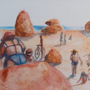 Roches debout - Format 29,7 x 21 encadré