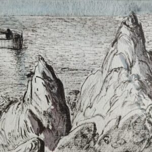 Villefranche sur mer, le pointu - Format : 21 x 29,7