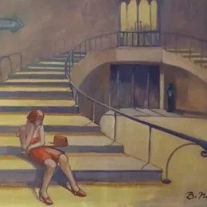 La fille en rouge - Format 40 x 50 cm