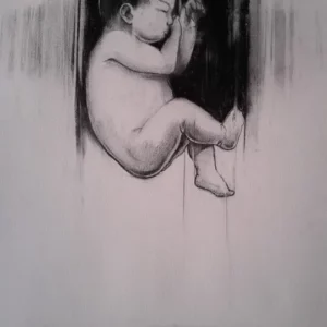 L'enfance de la chute - Format 80 x 55 cm