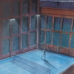 Tennis nocturne - Format 51 x 36 cm